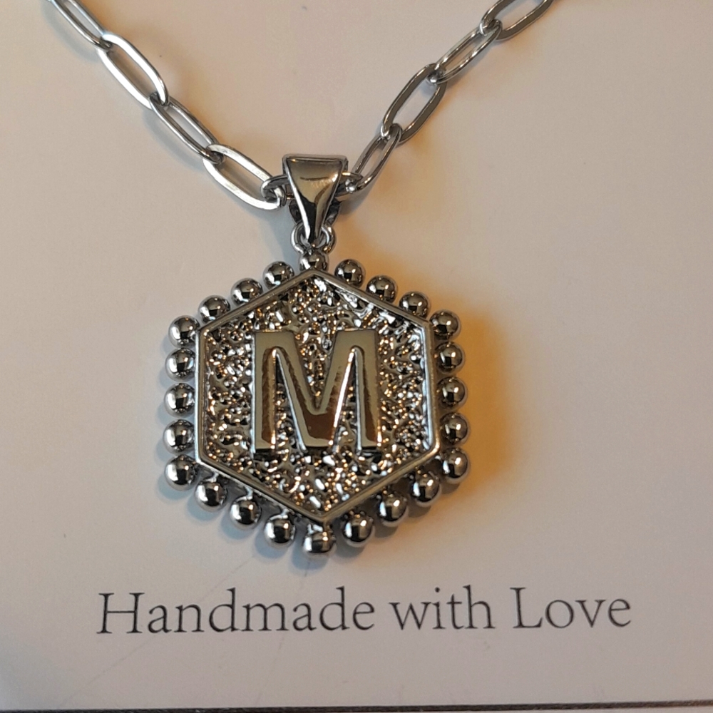 Necklaxe Set. Letter " M"